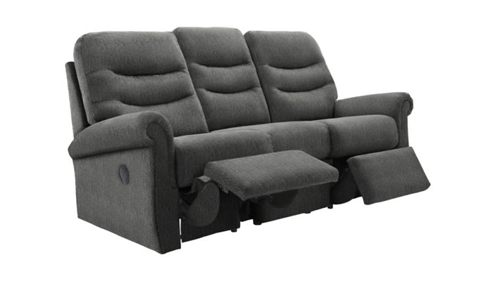 G Plan Holmes Fabric 3 Seater Sofa Powered Double Recliner