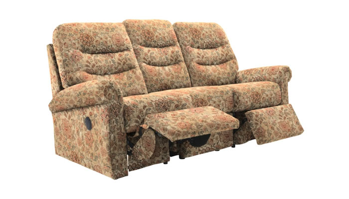 G Plan Holmes Fabric 3 Seater Powered Double Recliner