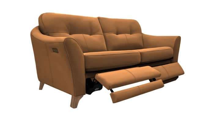 G Plan Hatton Leather 3 Seater Sofa Double Power Footrest