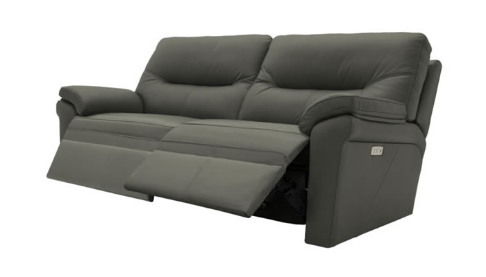 G Plan Seattle Leather 3 Seater Sofa Power Double Recliner
