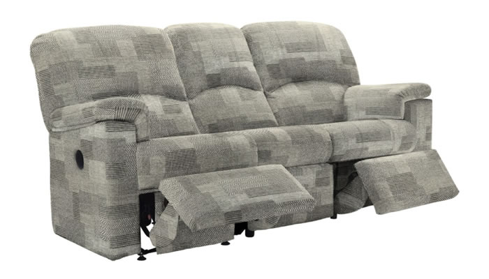 G Plan Chloe Fabric 3 Seater Sofa Double Recliner