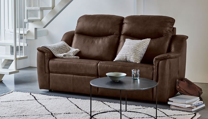 G Plan Firth Leather 3 Seater Sofa