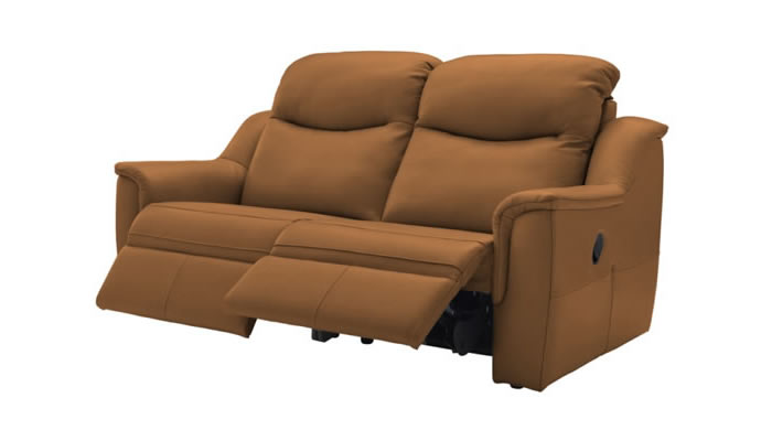 G Plan Firth Leather 3 Seater Sofa Power Double Recliner