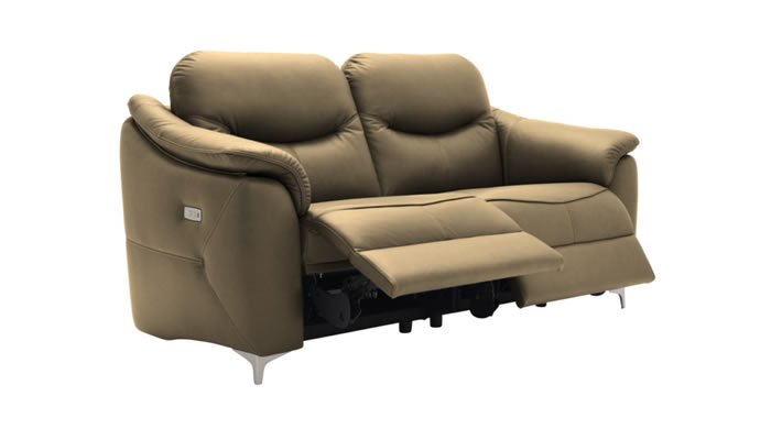 G Plan Jackson Leather 3 Seater Sofa Double Recliner