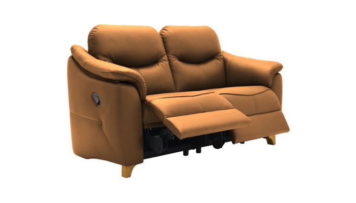 G Plan Jackson Leather 2 Seater Sofa Double Recliner