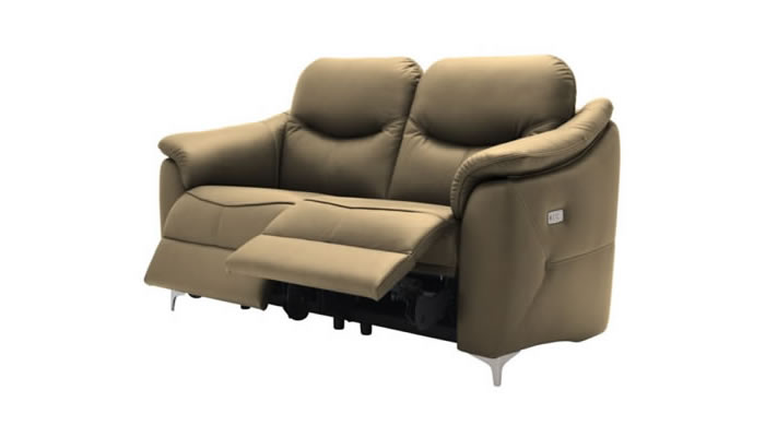 G Plan Jackson Leather 2 Seater Sofa Power Double Recliner