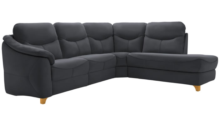 G Plan Jackson Leather Chaise Corner Sofa