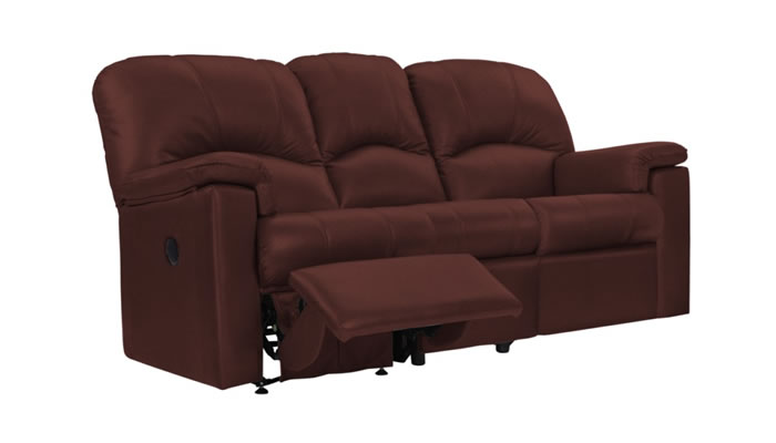 G Plan Chloe Leather 3 Seater Sofa Power Single Recliner