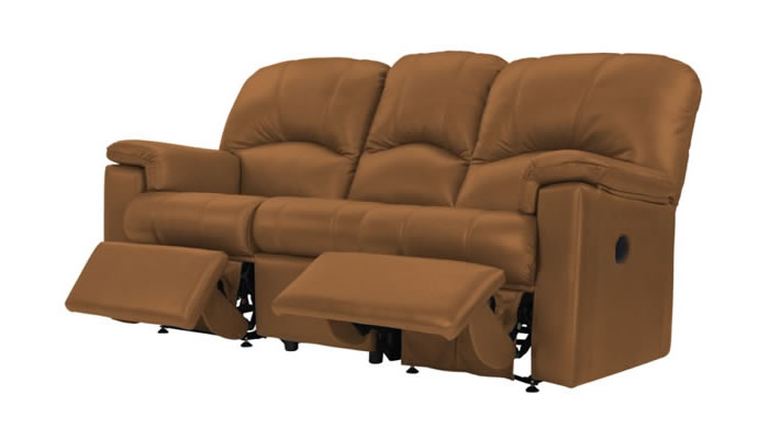 G Plan Chloe Leather 3 Seater Sofa Power Double Recliner
