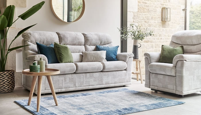 G Plan Malvern Fabric 2 Seater Sofa Manual Double Recliner