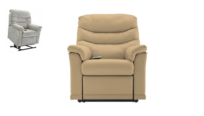 G Plan Malvern Leather Small Chair Dual Elevate Riser Recliner