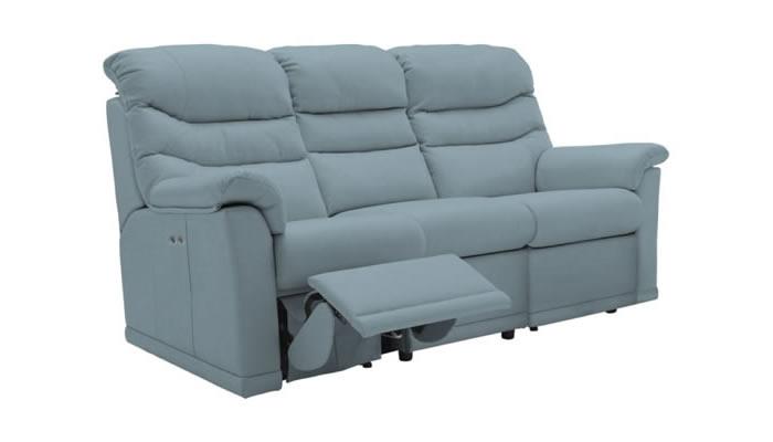 G Plan Malvern Leather 3 Seater Sofa 3 Cushion Manual Single Recliner