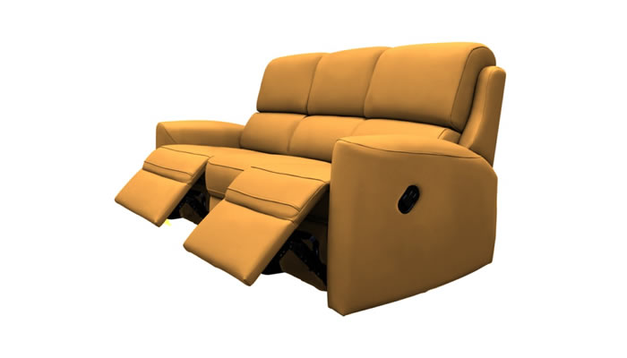 G Plan Hamilton Fabric 3 Seater Sofa Power Recliner Double with USB