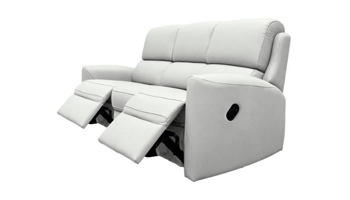 G Plan Hamilton Leather 3 Seater Sofa Manual Double Recliner