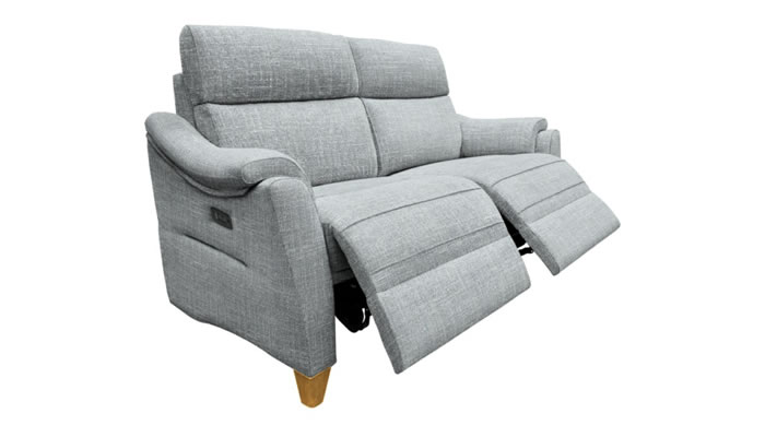 G Plan Hurst Fabric Small Sofa Manual Double Recliner