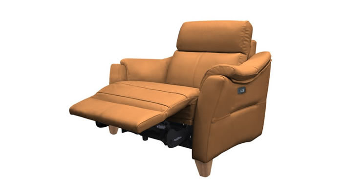G Plan Hurst Leather Chair Powered Recliner USB