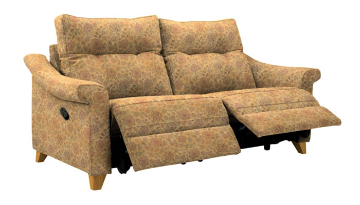 G Plan Riley Fabric Large Sofa Manual Double Recliner