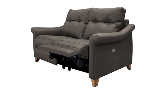 G Plan Riley Leather Small Sofa Power Double Recliner USB