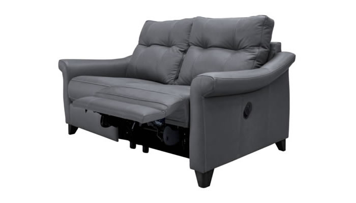 G Plan Riley Leather Large Sofa Power Double Recliner USB