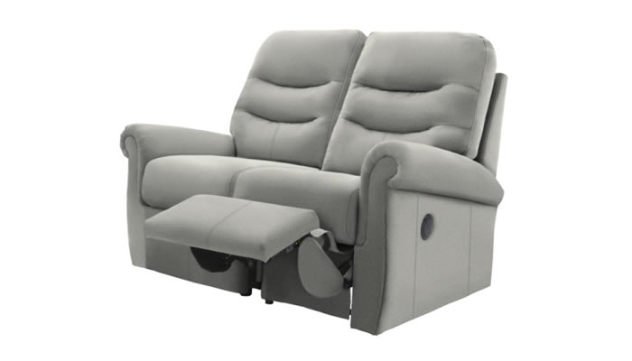 G Plan Holmes Leather 2 Seater Sofa Power Single Recliner