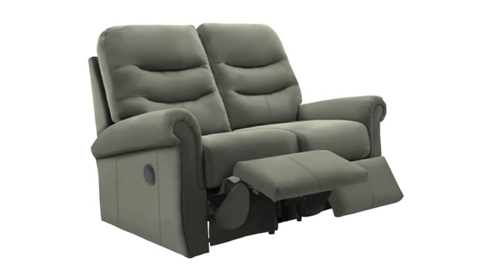 G Plan Holmes Leather 2 Seater Sofa Power Double Recliner