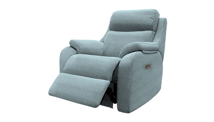G Plan Kingsbury Fabric Chair Power Recliner Headrest Lumbar USB
