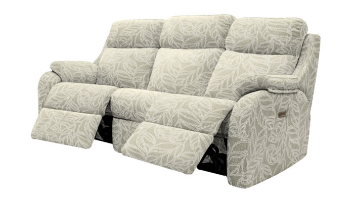 G Plan Kingsbury Fabric 3 Seater Curved Sofa Manual DBL Recliner