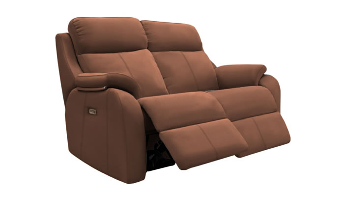 G Plan Kingsbury Leather 2 Seater Sofa Power Double Recliner USB