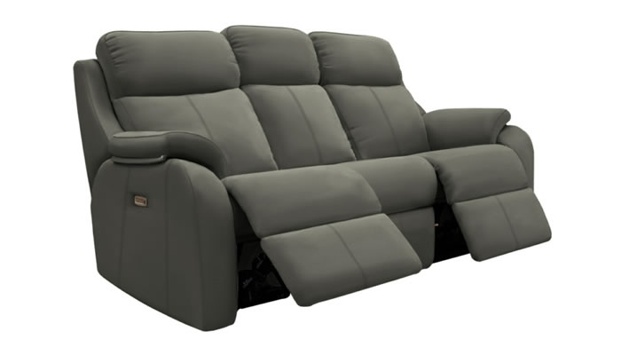 G Plan Kingsbury Leather 3 Seater Sofa Manual Double Recliner