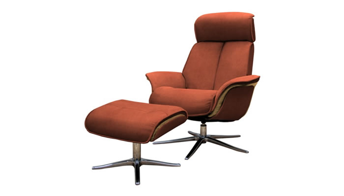 G Plan Lund Fabric Chair & Stool Light Veneered Upholstered Sides