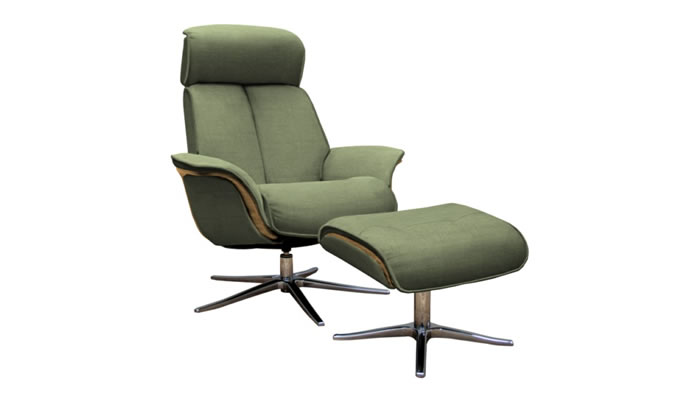 G Plan Lund Fabric Chair & Stool Light Veneered Upholstered Sides