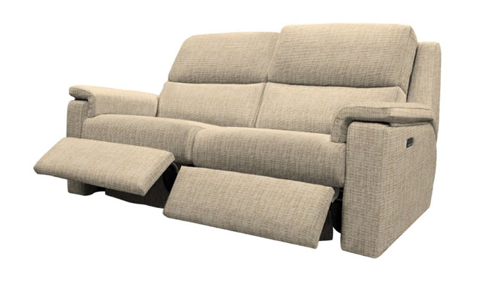 G Plan Harper Fabric Large Sofa Manual Double Recliner