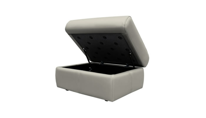 G Plan Harper Leather Storage Footstool