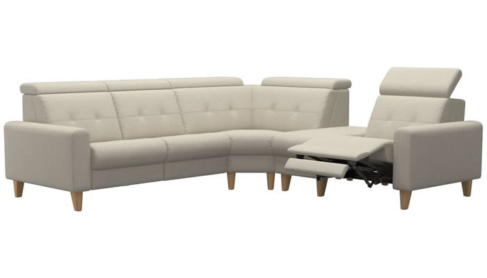 Stressless Anna A1 Fabric 4 Seater Corner Sofa Power Recliner