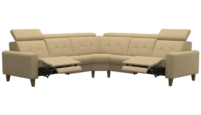 Stressless Anna A1 Fabric 5 Seater Corner Sofa Power Recliners