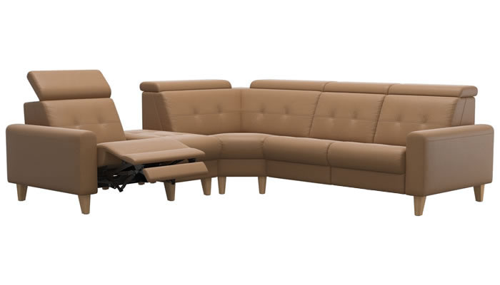 Stressless Anna A1 Leather 4 Seater Corner Power Recliner