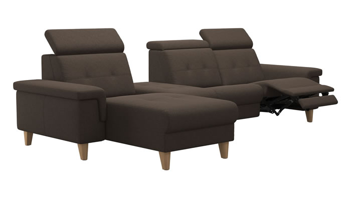 Stressless Anna A2 Fabric 3 Seater Sofa Power Recliner Long Seat Center