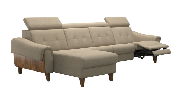 Stressless Anna A3 Fabric 4 Seater Sofa Power Recliner Long Seat