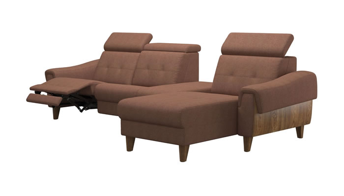 Stressless Anna A3 Fabric 3 Seater Sofa Rower Recliner Long Seat Center