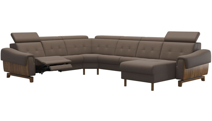 Stressless Anna A3 Leather 6 Seater Corner Sofa Power Recliner Long Seat