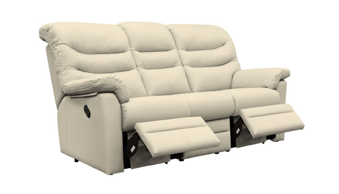G Plan Ledbury Leather 3 Seater Manual Double Recliner