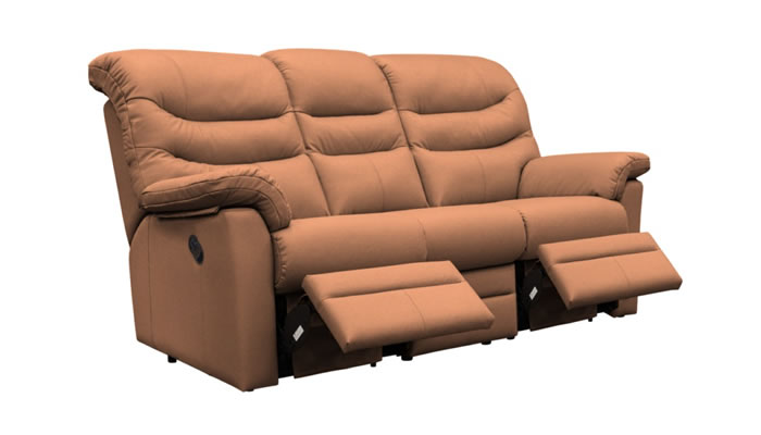 G Plan Ledbury Leather 3 Seater Manual Double Recliner