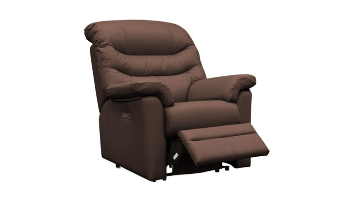 G Plan Ledbury Leather Chair Power Recliner Headrest & Lumbar