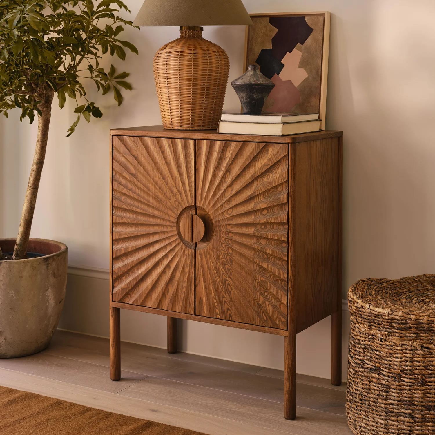 Ercol Ibstone Cabinet Vintage Finish Lifestyle