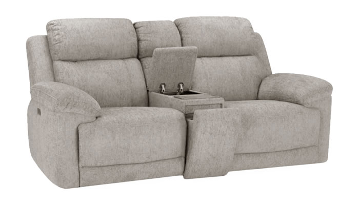 5 Somerset 2 Seater Power Recliner with Storage in Cream